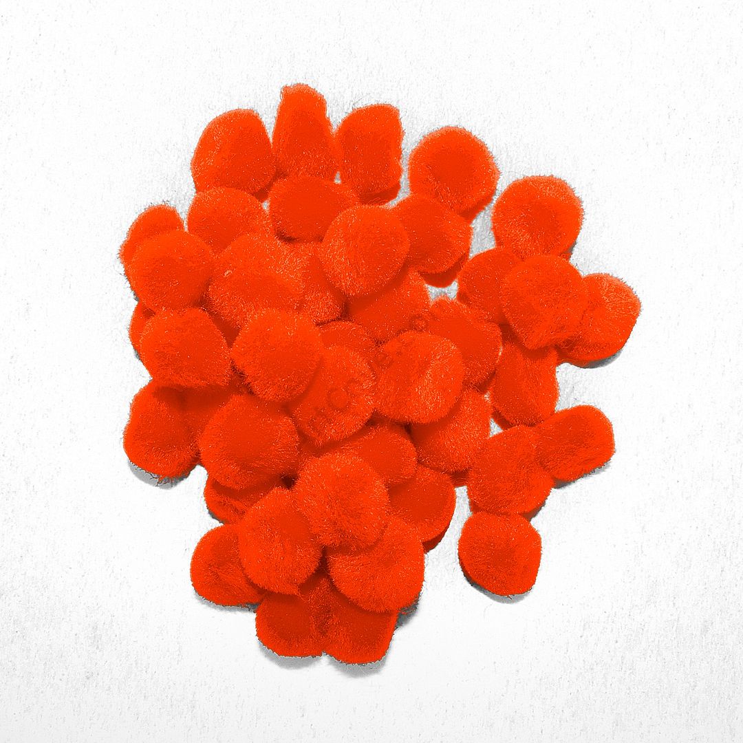 1 inch Orange Small Craft Pom Poms 100 Pieces 607963373341 eBay
